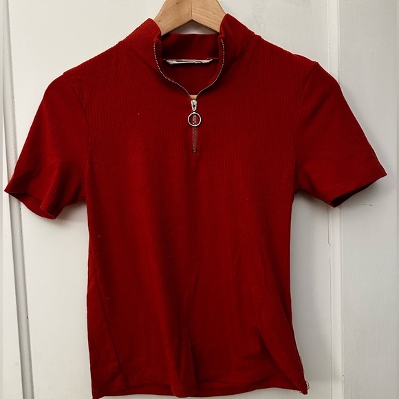 Dark orange fitted tee - Picture 1 of 2